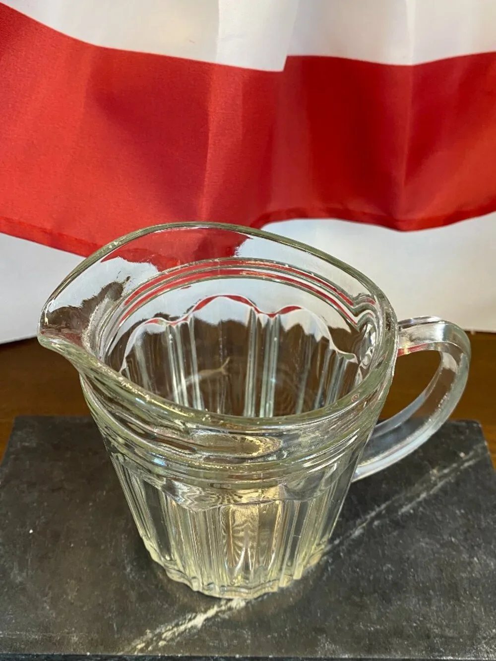 Vintage 1930's Anchor Hocking Colonial Glass Large Creamer/Small Juice Pitcher